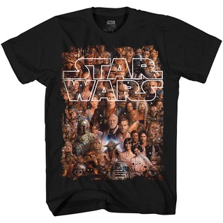เสื้อยืดผู้ชาย STAR WARS Color Shot Jedi Rise Skywalker Vintage Retro Classic Adult Tee Graphic