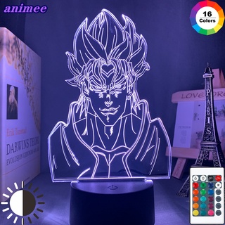 โคมไฟกลางคืนอะคริลิค Led รูปการ์ตูนอนิเมะ JoJo Bizarre Adventure สีสันสดใส สําหรับตกแต่งห้องนอน