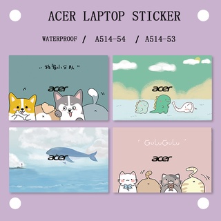 สติกเกอร์ไวนิล ABCD 14 นิ้ว พิมพ์ลายการ์ตูน กันน้ํา สําหรับแล็ปท็อป ACER ASPIRE 3 ASPIRE 5 A514 A514-53 A514-54 4 ชิ้น