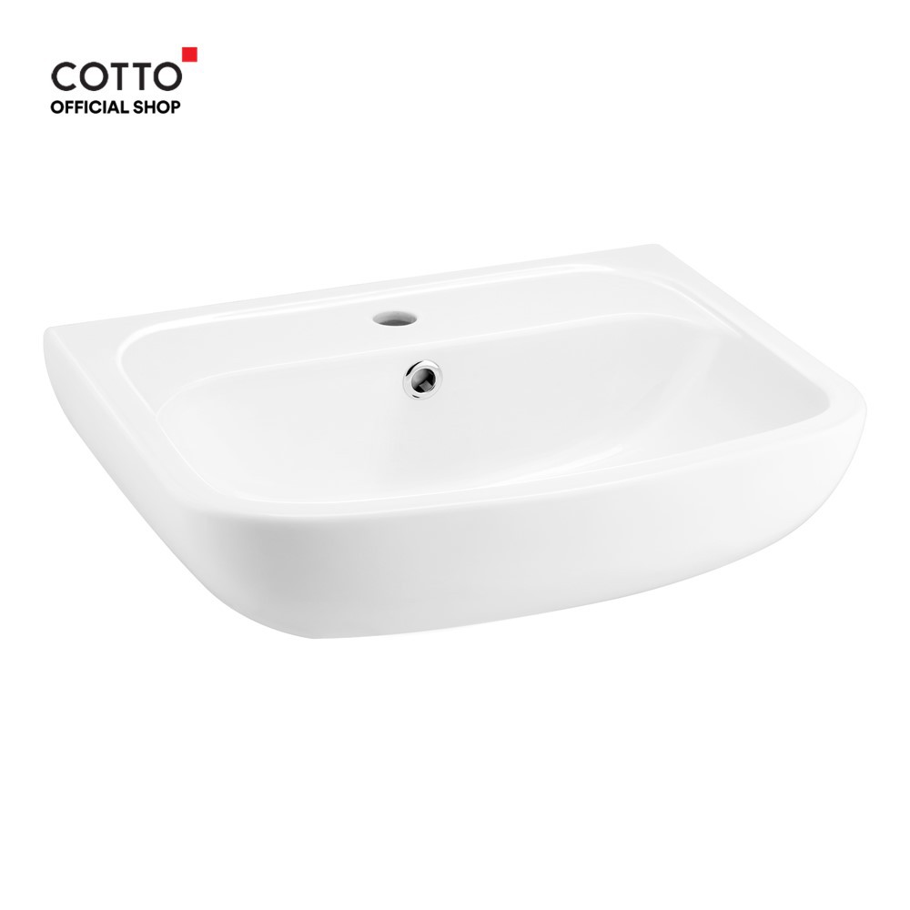 COTTO อ่างล้างหน้าแบบแขวนผนัง รุ่น C0141 BRIO + ขาตั้งอ่างล้างหน้า รุ่น ...