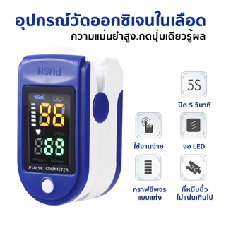 พร้อมส่ง  เครื่องวัดออกซิเจนปลายนิ้วOximeter วัดชีพจร วัดค่า SpO2และตรวจวัดชีพจรปลายนิ้ว Fingertip pulse oximeter LK87