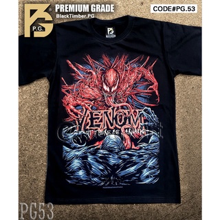 PG 53 VENOM CARNAGE เสื้อยืด หนัง นักร้อง เสื้อดำ สกรีนลาย ผ้านุ่ม PG T SHIRT