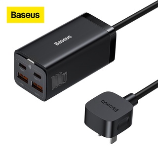 Baseus ที่ชาร์จเร็ว 100W GaN3 Pro 2USB+2USB-C 20V/5A Type-C สําหรับแล็ปท็อป AFC PD QC Samsung iPhone 13 12