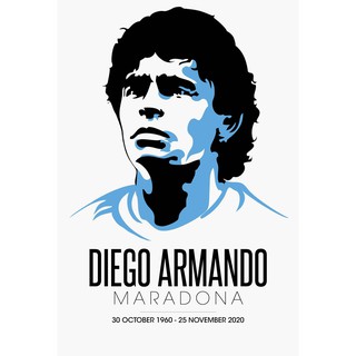 โปสเตอร์ ดิเอโก มาราโดน่า Diego Maradona โปสเตอร์ Poster ตกแต่งผนัง ฟุตบอล Football รูปภาพ ภาพถ่าย ตกแต่งบ้าน