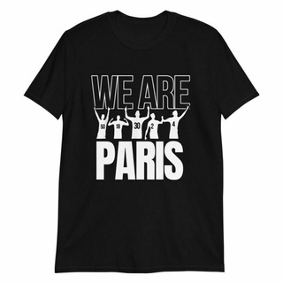 ใหม่ เสื้อยืดลําลอง แขนสั้น พิมพ์ลาย We Are Paris Here We Go I Love Paris ทรงสลิมฟิต ของขวัญคริสต์มาส  เสื้อยืด