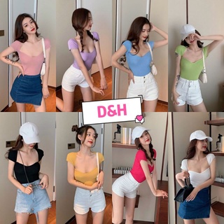 D&amp;H 🌞“พร้อมส่ง”เสื้อไหมพรมเปิดข้างหน้าสุดเซ็กซี่💋(70009)