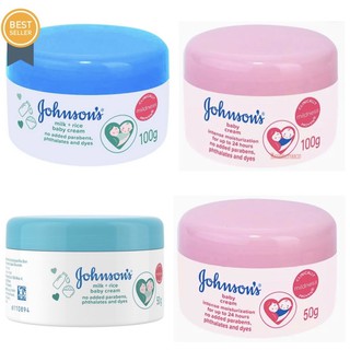 Johnson จอห์นสัน เบบี้ ครีมบำรุงผิว ขนาด 50,100 กรัม (แพ็ค1กระปุก)