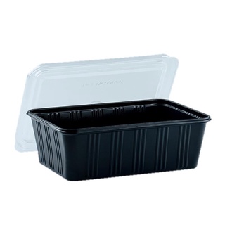 เอโร่ กล่องอาหาร พร้อมฝา PP สีดำ ขนาด 750ml ยกแพ็ค 25ชิ้น กล่องใส่อาหาร ARO PP PLASTIC FOOD CONTAINER BLACK