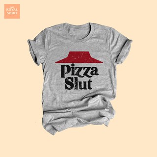 Pizza Slut เสื้อยืดคอกลม แขนสั้น ลายกราฟฟิก
