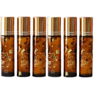 Doterra ขวดแก้วใส่น้ําหอม น้ํามันหอมระเหย สีเหลืองอําพัน 10 มล. 6 ชิ้น สําหรับ Doterra Sub-Packing DIY