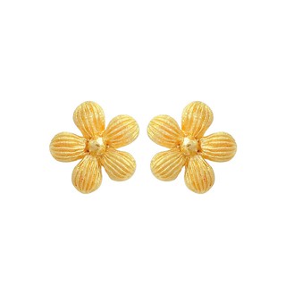 ภาพหน้าปกสินค้าPRIMA  ต่างหูทองคำ 99.9% รูปดอกไม้ (ดอกคอสมอส) 111E1466-18 จำหน่ายเป็นคู่ (2 ชิ้น) ที่เกี่ยวข้อง