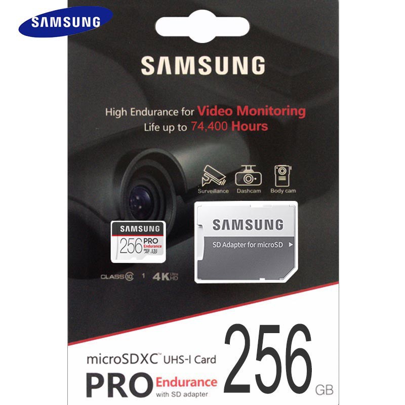 ภาพหน้าปกสินค้าเมมโมรี่การ์ด SAMSUNG Micro SDcard 32GB 64GB 128GB 256GB Class10 PRO Endurance (U1 100MB/s) memory card การ์ดหน่วยความจำ จากร้าน wbrdtbeyih บน Shopee
