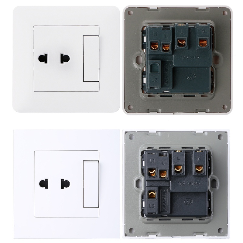ขายดี-ซ็อกเก็ตพาวเวอร์-2-รู-พร้อมสวิตช์ไฟ-2-ทาง-1-gang-สีขาว