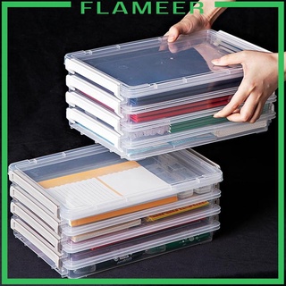 [Flameer] กล่องพลาสติก ขนาด A4 วางซ้อนกันได้ 3 ชั้น สําหรับใส่จัดเก็บเอกสาร