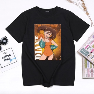Japanese Anime Seven Deadly S Printed TShirt Anime Style Diane Kawaii Graphic Tops Summer Casual Harajuku Tee Camisetas