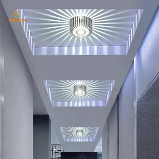 Bh☆ โคมไฟเพดาน LED สไตล์โมเดิร์น สีขาวอบอุ่น 3W