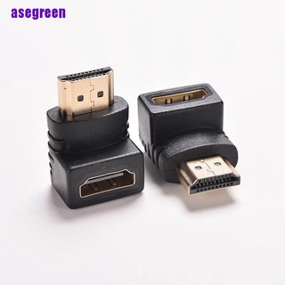 Asegreen อะแดปเตอร์แปลงสายเคเบิลทีวี Hdmi ตัวผู้ เป็นตัวเมีย 270 90 องศา