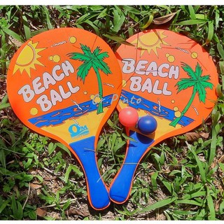 สินค้า ไม้ปิงปอง​ ชายหาด (เป็นชุด)​ Beach​ ball​ Racket​ สีสะท้อนแสง