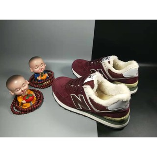 NB New Balance men and women retro 574 casual plus hair sneakers