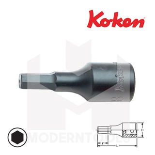 KOKEN 4012M-60-6 บ๊อกเดือยโผล่ดำ 6P-1/2"-60-6mm.