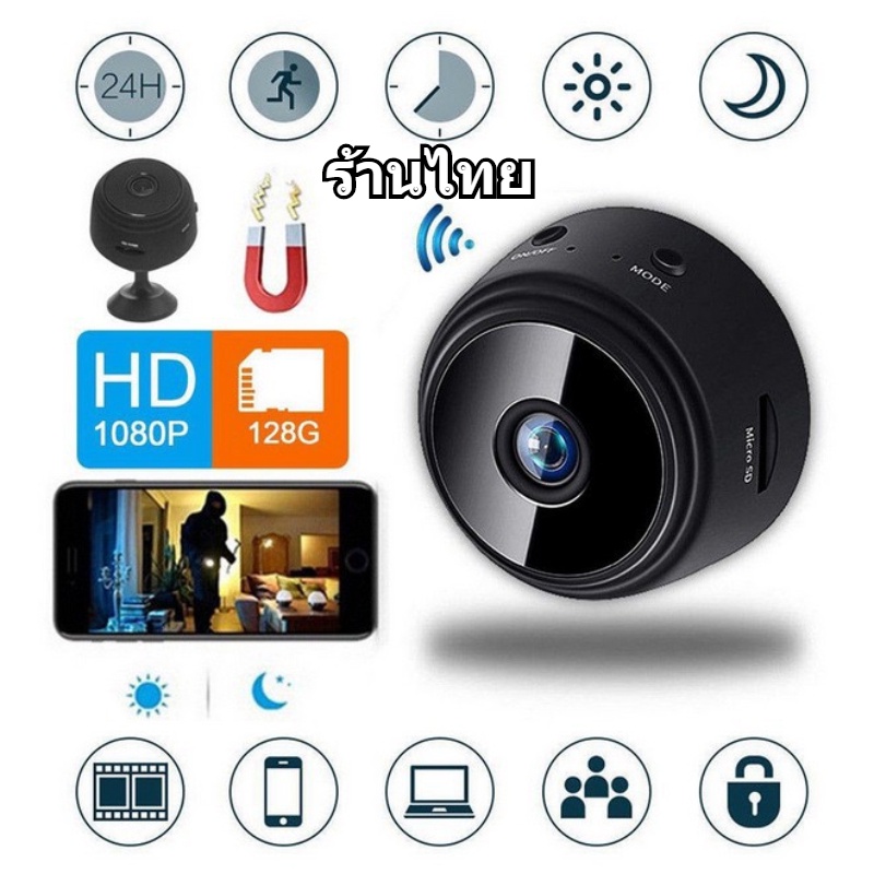 ร้านไทย กล้องวงจรปิดไร้สาย round camera WiFi กล้อง HD 1080P สองล้านพิก ...
