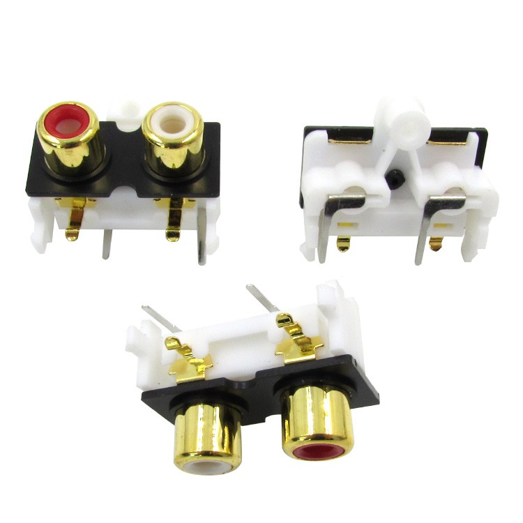 double-lotus-gold-plated-socket-audio-gold-plated-socket-rca-lotus-seat-av-head-audio-input-seat