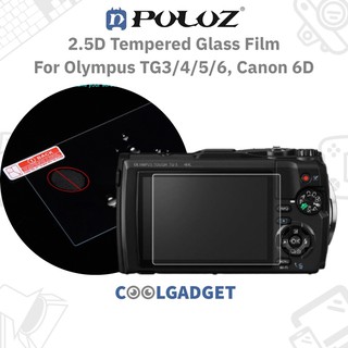 [ส่งใน🇹🇭]Puluz 2.5D Tempered Glass Film ฟิมล์กระจกนิรภัย สำหรับกล้อง Olympus TG3, TG4, TG5, TG6, Nikon AW1, Canon 6D