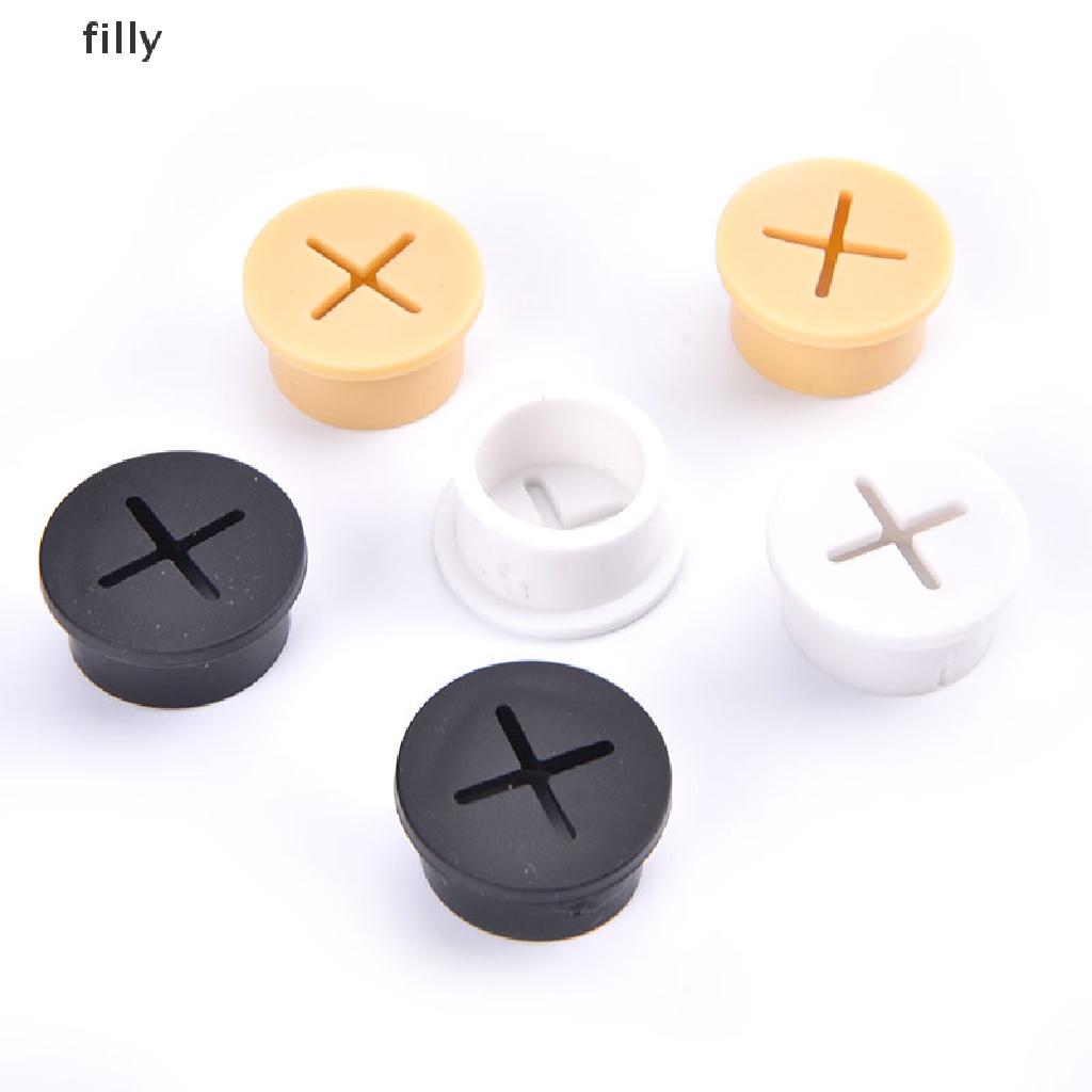 filly-2pcs-flexible-silicone-cable-hole-cover-desk-cord-grommet-rubber-grommets-dfg