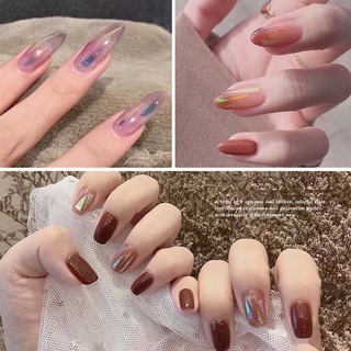 ภาพขนาดย่อของภาพหน้าปกสินค้าTOBIE 1 BOX Nail Foil Film DIY Transfer Paper Aurora Cellophane Fragments Gradient Mirror Glitter Decal Colorful Irregular Strip Candy Paper Laser Irregular Nail Stickers จากร้าน tobie.th บน Shopee ภาพที่ 4