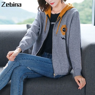 ภาพหน้าปกสินค้าZebina เสื้อแจ็คเก็ตผู้หญิง สไตล์เกาหลี ใหม่ เสื้อคลุมคาร์ดิแกนผ้ากำมะหยี่ ที่เกี่ยวข้อง