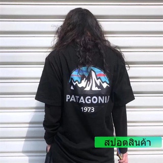 Patagonia / Batago Nia Snow Mountain เสื้อยืดลําลองแฟชั่นสําหรับผู้ชายผู้หญิงแขนสั้น 1973 Ins