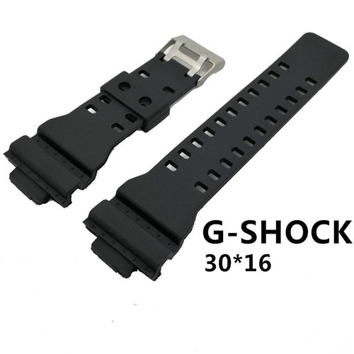 ภาพหน้าปกสินค้าสายนาฬิกา 30x16 mm ใช้ได้กับ Casio G Shock และ Sport Watch มีทั้งสายดำด้านและดำเงา