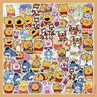 56 ชิ้น / ชุด ☆ หมีพูห์ สติกเกอร์ ลายการ์ตูน Winnie Funny สําหรับติดตกแต่ง ☆ สติกเกอร์ Doodle แฟชั่น กันน้ํา Diy