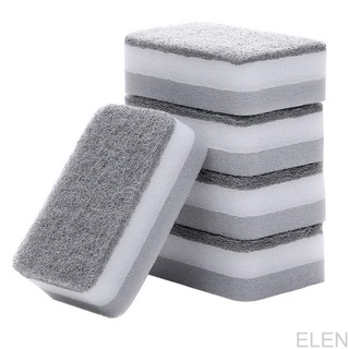 5pcs Dish Cleaning Sponges Double-side Kitchen Cleaning Brushes Household Washing Sponge Pads ELEN