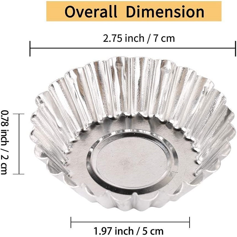 แม่พิมพ์ทาร์ตไข่-พาย-มัฟฟิน-ช็อคโกแลต-อลูมิเนียม-ขนาดเล็ก-ไม่เหนียวติด-ใช้ซ้ําได้