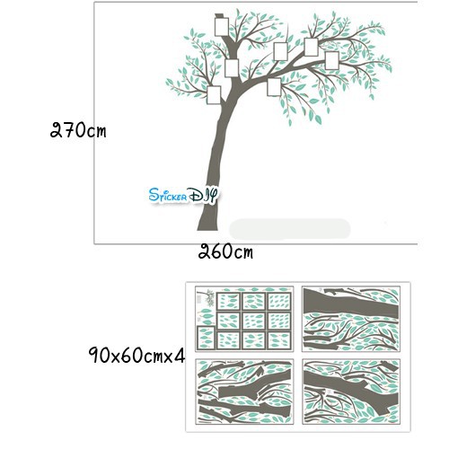 bigsize-transparent-wall-sticker-สติ๊กเกอร์ติดผนัง-ต้นไม้กรอบรูป-jm7337-กว้าง260xสูง270cm