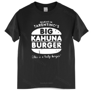 เสื้อยืดโอเวอร์ไซส์เสื้อยืด ผ้าฝ้าย ทรงหลวม พิมพ์ลาย Pulp Fiction - Big Kahuna Burger - Cult Film หรูหรา สําหรับผู้ชายS-