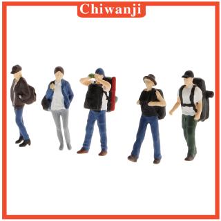 (chiwanji) ชุดโมเดลตุ๊กตา คนสะพายกระเป๋าเป้ ขนาด 1/64 สําหรับตกแต่งไดโอรามา