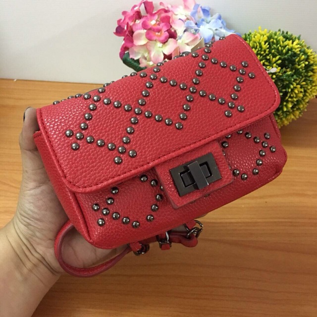 xxi-forever-21-studded-mini-satchel-bag-ส่งฟรีems