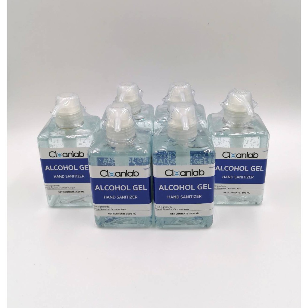 cleanlab-alcohol-gel-hand-sanitizer-แอลกอฮอล์เจล-pharma-grade-from-ethyl-alcohol-500ml-x-6ขวด