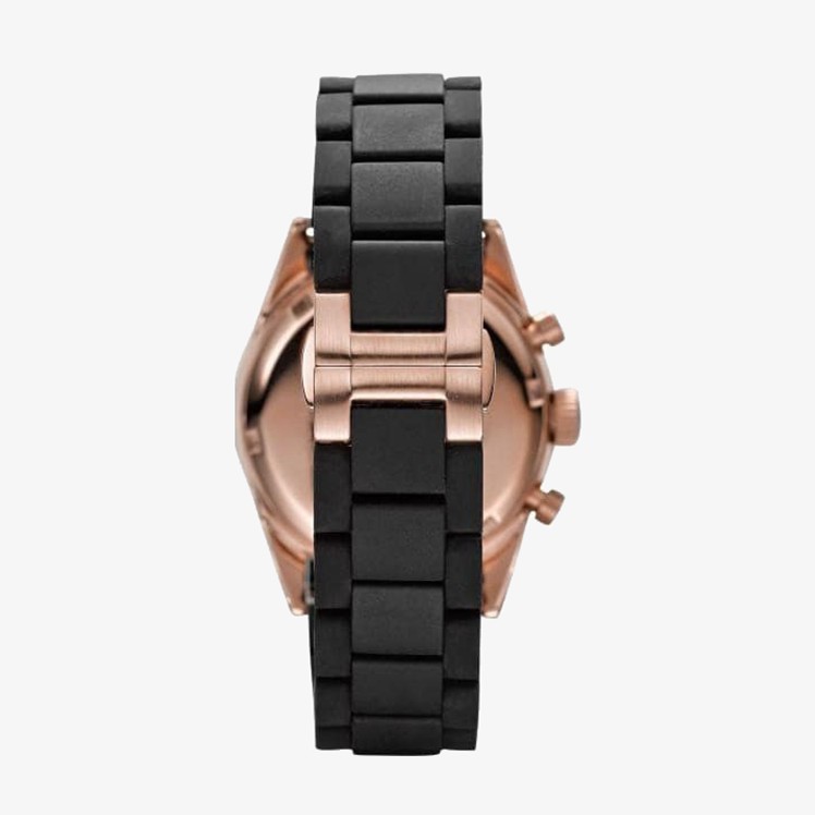 ภาพหน้าปกสินค้าEMPORIO ARMANI นาฬิกาข้อมือผู้หญิง รุ่น AR5906 Sportivo Chronograph Black Dial - Black Silicone จากร้าน ralunar บน Shopee
