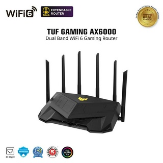 ASUS TUF Gaming AX6000 Dual Band WiFi 6 Gaming Router with dedicated Gaming Port, Dual 2.5G Port, 3steps port forwarding