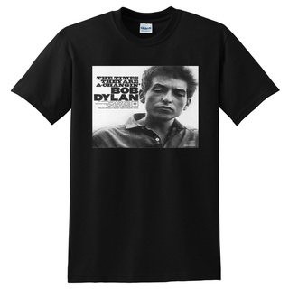 เสื้อยืดวงดนตรีเสื้อยืด BOB DYLAN ลาย the Time It a changin ปกไวนิลall size