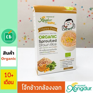 Xongdur - โจ๊กข้าวกล้องงอก ผสมผักโขมและฟักทอง 80 กรัม | ซองเดอร์ อาหารเสริม ขนมเด็ก 10 เดือน