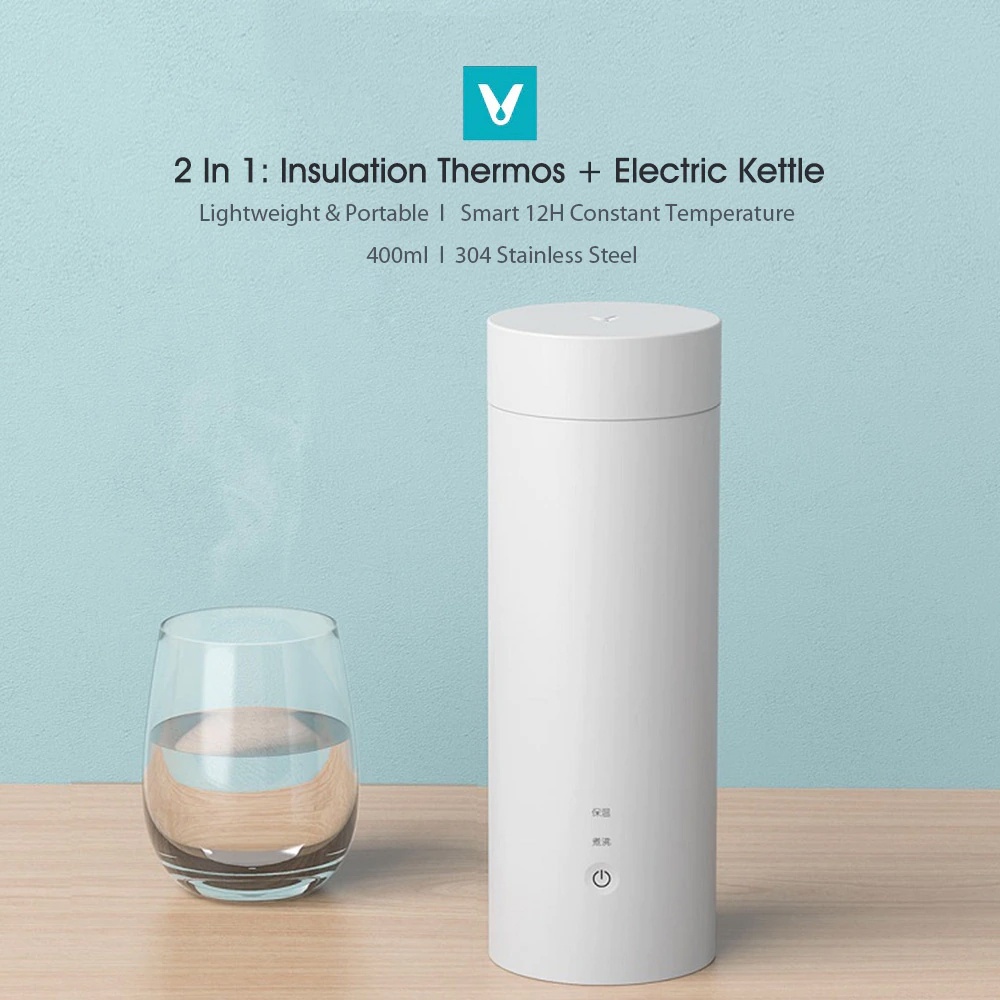 ภาพหน้าปกสินค้า(ลด20% 9U2ZA75) กระบอกน้ำร้อน Viomi hot cup travel bottle กระติกต้มน้ำร้อน แบบพกพา ขวดต้มน้ำร้อน 400 มล. จากร้าน kiwiivivision บน Shopee