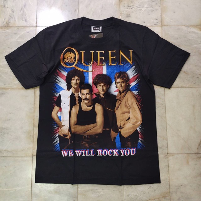 เสื้อยืดผ้าฝ้ายcotton-เสื้อวง-queen-t-shirt-rock-เสื้อยืดวงร็อค-queen-vintages-5xl