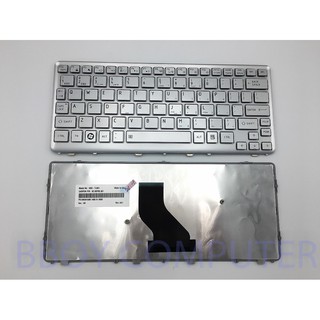TOSHIBA Keyboard คีย์บอร์ด SATELITE T210 T215D สีบรอน เงิน