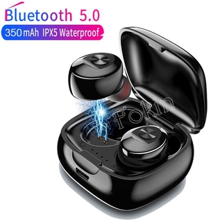 TWS Bluetooth 5.0 (IPX5) (ไมค์HIFI) (แบต3500mah) True Wireless Bluetooth 5.0 Earphone Recharge In-ear Sports Earbuds-Black