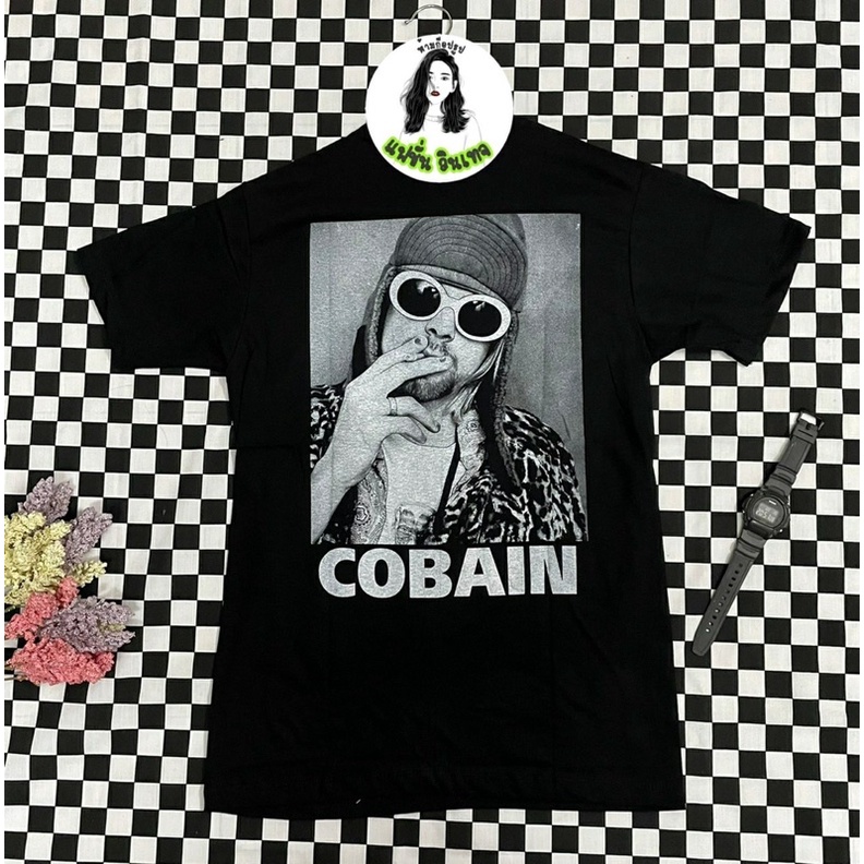 เสื้อยืดวินเทจ-cobain-แฟชั่นวินเทจยุค90-ราคาถูก