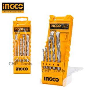 INGCO AKD6058 ดอกสว่านอเนกประสงค์ เจาะเหล็ก + ไม้ + ปูน + อลูมิเนียม (5 ตัวชุด) (Multi-Function Drill Bits Set) ดอกสว่าน